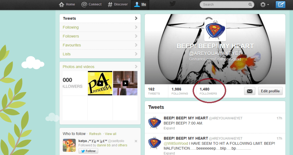 1,400 followers alarm clock